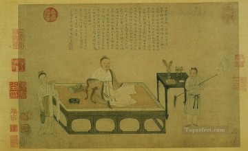 秋英 Painting - ニー・ザンの肖像画 1542年 古い中国の墨